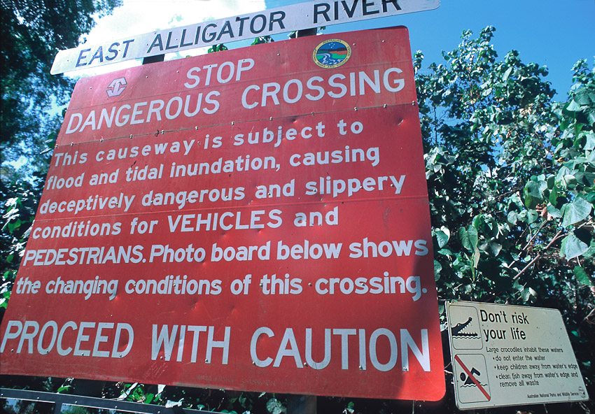 Alligator River sign